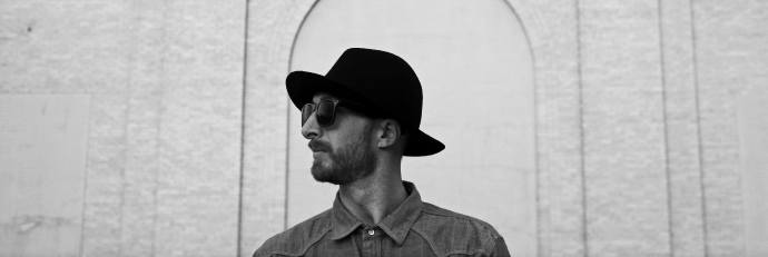 Josh Black and White Portrait